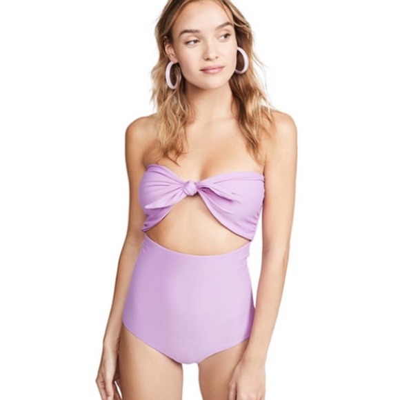Mikoh Lilac Strapless One Piece Swimsuit - Picture 2 of 7